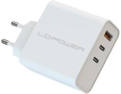 Ładowarka sieciowa LC-Power GaN 65W 2 x USB Type-C + 1 x USB Type-A (LC-GAN-65)