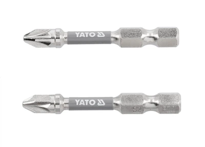 Бита торцевая PZ2x50мм, 1/4", (6,35мм), (2шт), Nickel S2, YT-78024, Yato