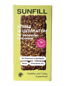 Хлебцы со шпинатом и зеленой гречкой Sunfill 91 г