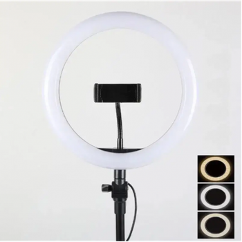 Кільцева LED лампа QX-260 з тримачем для телефону керування на дроті 26 см USB