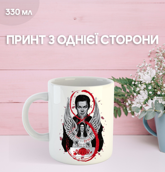 Кружка Декстер с принтом керамическая чашка Dexter 330 мл Uk_954