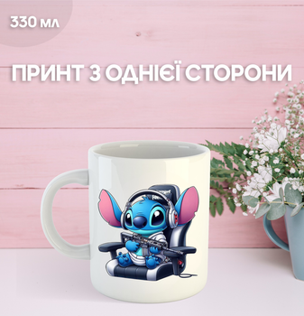 Кружка Ліло та Стіч з принтом керамічна чашка Lilo & Stitch 330 мл Uk_946