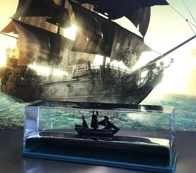 Антистресс игрушка корабль в бутылке Черная Жемчужина сувенир