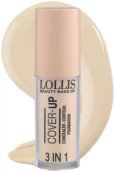 Консилер Lollis Cover-Up 3 в 1 Concealer Contour & Foundation тон 01 5.5 мл (8681546112321)
