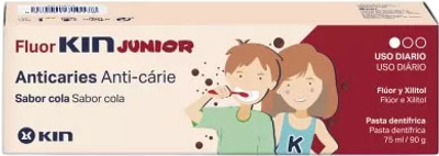 Зубная паста Kin Fluor Junior для детей 6-12 лет Против кариеса Кока-кола 75 мл (8436026216118)