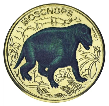 Монета Нова Каледонія 10 франків 2024 UNC Іль-де-Пен Дінозавр - Мосхопс