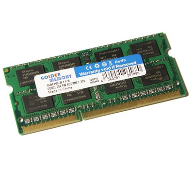 Память SO-DIMM, DDR3, 8Gb, 1600 MHz, Golden Memory, 1.35V (GM16LS11/8)