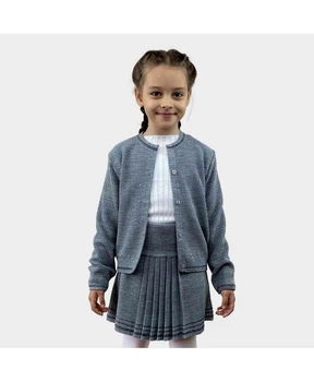 Дитяча в'язана кофта з люрексом ARTKNIT 140 Сірий (ak22475)