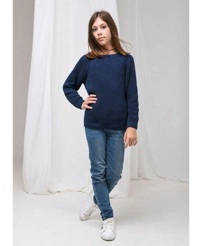 Джемпер для девочки ART KNIT Mari индиго, 116-122см 027429