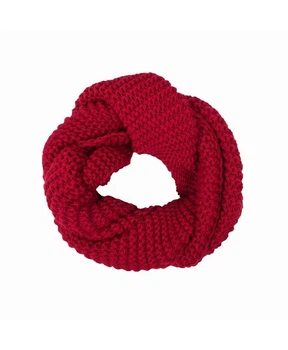Дитячий теплий снуд Коса для дівчинки ARTKNIT 17х100см Бордовий (ak25403)
