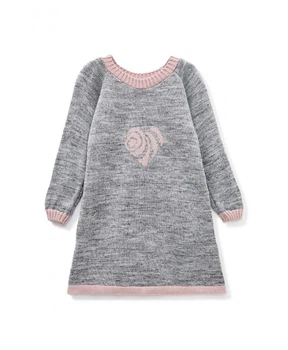Детское платье-туника ART KNIT Сердце серое, 98-104см 013928