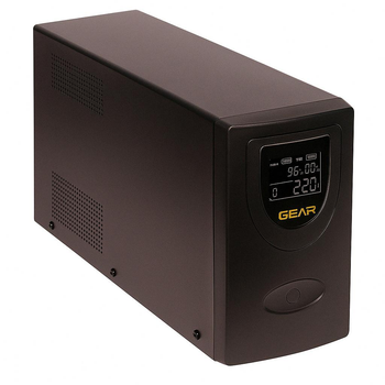 Джерело безперебійного живлення GEAR 2000VA LCD plastic RJ45+USB
