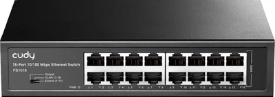 Неуправляемый коммутатор Cudy FS1016 16-портовый 10/100 Мбит/с металлический (90F74FE63116)