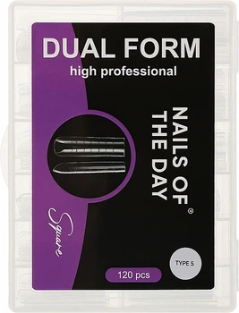 Верхние формы для ногтей, квадрат, 120 шт - Nails Of The Day Dual Form Square (Type 5) 120шт (1408958-27057410)