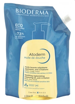 Очищающее масло для душа Bioderma Atoderm Huile de Douche Éco-Recharge сменный блок 1 л