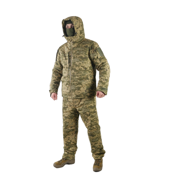 Зимний тактический костюм с утеплителем ThermoLoft Rip-Stop XL для военных и туристов пиксельный