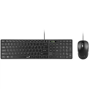 Комплект (Клавиатура и мышь) Genius C-126 SlimStar USB Black Ukr (31330007407)