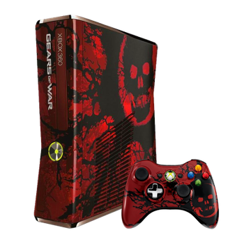 Набор Консоль Microsoft Xbox 360 S Gears of War Limited Edition Freeboot 250GB Red + 5 Встроенных Игр Б/У + Геймпад Беспроводной Black