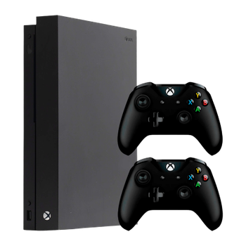 Набор Консоль Microsoft Xbox One X 1TB Black Б/У + Геймпад Беспроводной Version 2 2шт