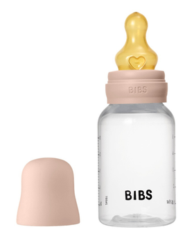 Дитяча пластикова пляшечка BIBS Baby Bottle Round Latex Blush 150 ml, 2+m
