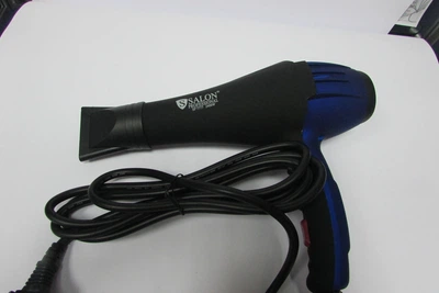 Професійній фен для волосся Salon Professional 7777 з іонізацією (2400 W) матовий Чорний