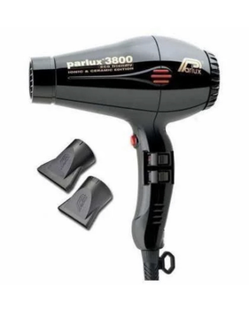 Професійний фен для волос Parlux 3800 Парлюкс Ceramic & ionic Eco Friendly з іонізацією чорного кольору