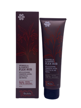 Бальзам для тіла Dahlia живокіст з глюкозаміном хондроїтином Spongilla & Comfrey FLEX RUB 100 мл