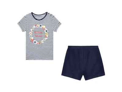 Піжама (футболка і шорти) для дівчинки Lupilu LIDL 372796 110-116 см (4-6 years) темно-синій