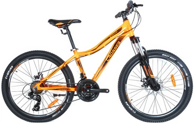 Горный велосипед с алюминиевой рамой 13" и колесами 24" Crosser Stream Оранжевый