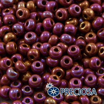Бисер 14600 Чешский Preciosa 6/0, Непрозрачный Радужный OL, Коричневый, Круглый, 50 г