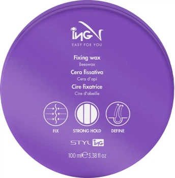Віск для волосся з матовим ефектом ING Professional Fixing Wax Strong Hold NEW сильної фіксації 100 мл (8033075885885)