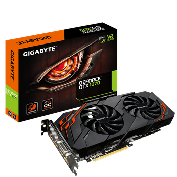 Відеокарта GIGABYTE GeForce GTX 1070 WINDFORCE OC