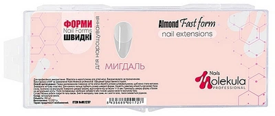 Форми-тіпси для нарощувания "Мигдаль", 24 шт. - Nails Molekula Nail Forms 24шт (1426119-27066108)
