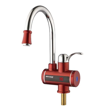 Электрический проточный водонагреватель кран MIXXUS Electra 240-E Red с индикатором температуры (MI2748)