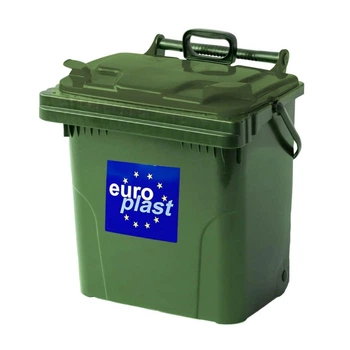 Сміттєвий контейнер мобільний Europlast пластиковий 40 л зелений