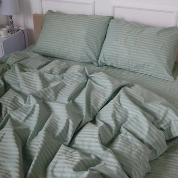 Комплект постельного белья Mirson Полуторный 143х210 см Royal Soft Stripe 30-0031 Jesse Сатин (2200009298882)