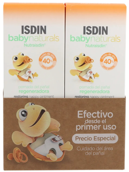 Zestaw maści pod pieluchę Isdin Baby Naturals Zn40 2 x 100 ml (8429420296671)