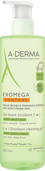 Żel dla dzieci A-Derma Exomega Control 2 w 1 oczyszczający i zmiękczający 500 ml (3282779387118)