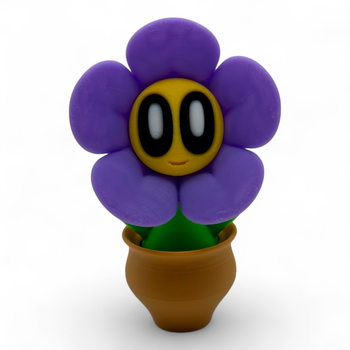 Іграшка у формі квітів Blob Flowers Violet Фіалка у горщику [FDM-друк]