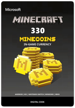 Карта пополнения Minecraft Bedrock Edition 330 Minecoins | Майнкрафт 330 Майнкоинов (код-ключ активации Microsoft)