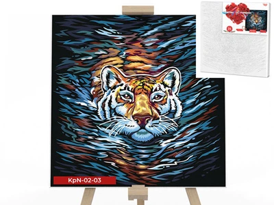 Картина по номерам Danko Toys "Тигр" 40x40см KpNe-02-03