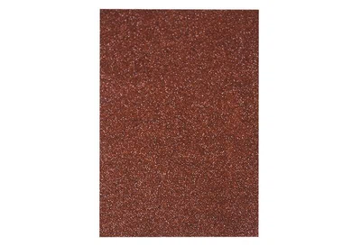 Фоамиран коричневый с глиттером 2 мм 20x30 см Eva foam ООПТ 7947, 115535