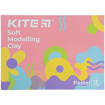 Пластилин восковой 12 пастельных цветов 240 грамм Kite Fantasy Pastel K22-1086-2P, 62877