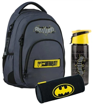 Рюкзак шкільний підлітковий + пенал + пляшка Kite Education teens DC Comics Batman DC24-905M