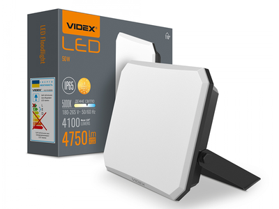 Прожектор LED F3 50W 5000K 220V Black VLE-F3-0505B VIDEX