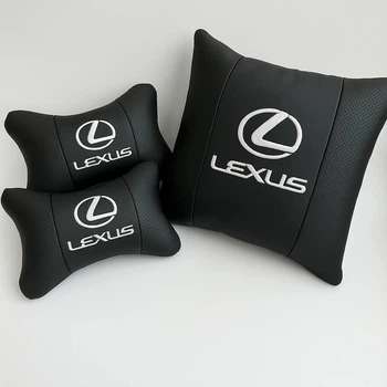 Комплект подушок в авто для попереку та на підголівник з логотипом LEXUS