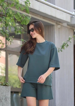 Женская футболка Intruder oversize 2XL изумрудная