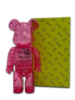 Статуетка Bearbrick x ANTISOCIAL SOCIAL CLUB x PINK 400% 28 см Medicom Toy Вуличний бренд
