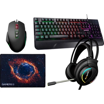 Комплект (клавиатура + мышь + наушники + коврик) GamePro GS1252 Б/У [134482]