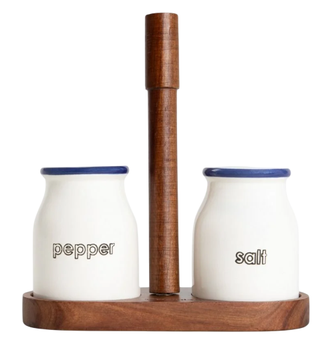 Zestaw przyprawników HOMLA Modern Hamptons na podstawce 15.5 x 17 cm (5906496722264)